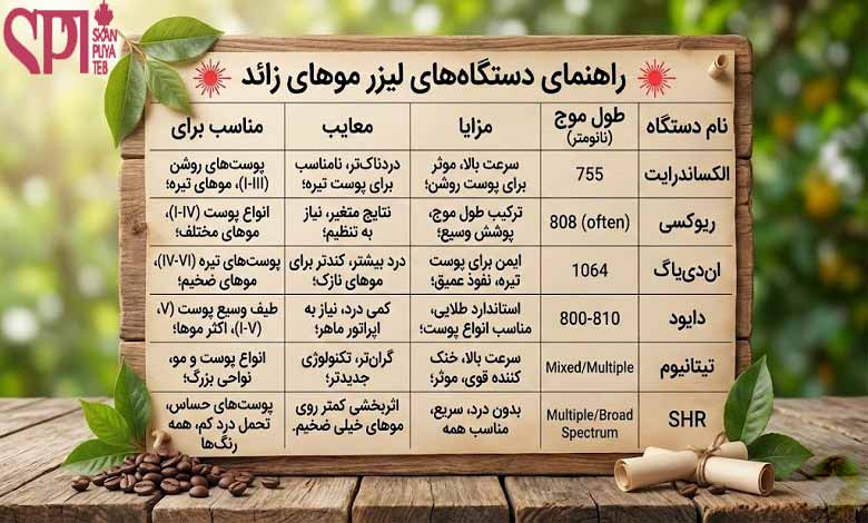 مقایسه بهترین دستگاه برای لیزر موهای زائد ضخیم